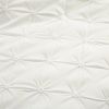 King Size Soft Pleated Cotton 3 Piece Comforter Set White