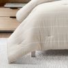 California King Beige Off-White Stripe Lightweight 3-Piece Comforter Set