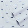 King size Coastal Beach 100-Percent Cotton Navy Blue White Stripe Sheet Set