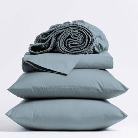 Queen size Aqua Blue 100-Percent Certified Organic Cotton Sheet Set