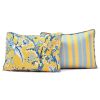 King Size Lightweight Peacocks Polyester Quilt Set Yellow Blue