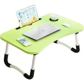 Mighty Rock Laptop Desk Foldable Tray Table Bed Stand Standing Table for Bed Sofa Couch Floor Black (Five: green)